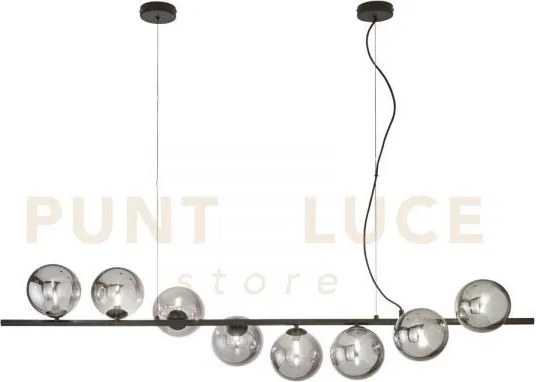 Lampadario a sospensione honey nera 8 luci attacco g9 145x33,5x165c...