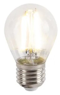 Lampada da parete intelligente in acciaio con paralume bianco crema incl. Wifi P45 - Bergamo