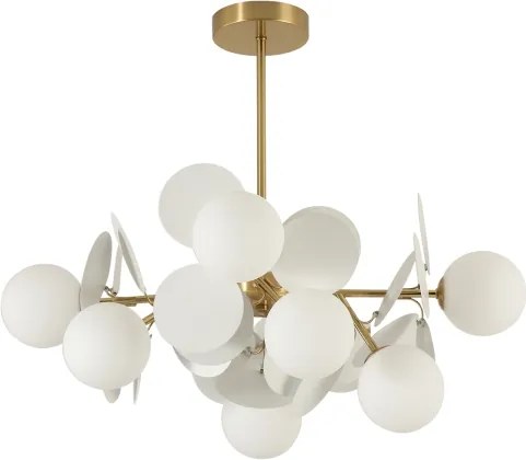 Brilagi - Lampadario a stelo BALMO 8xG9/9W/230V Ø 60 cm oro/bianco