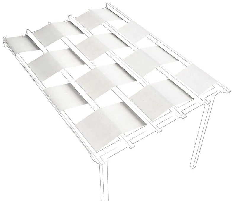 Telo di ricambio  in acrilico Flamingo / Eagle (3 pezzi) bianco L 70 x L 350 cm