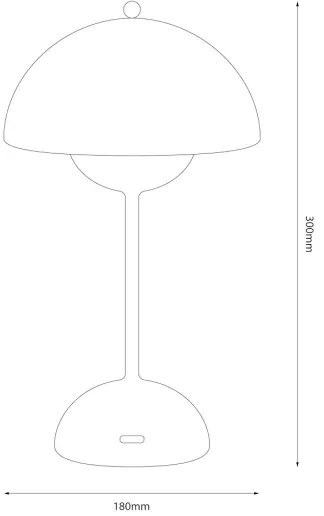 Lampada da tavolo LED ricaricabile a sfioramento COSTA LED/3W/5V 2400 mAh 3000-6000K nera