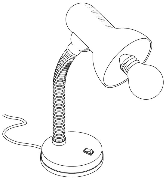 Eglo 90977 - Lampada da tavolo  BASIC 1 1xE27/40W/230V