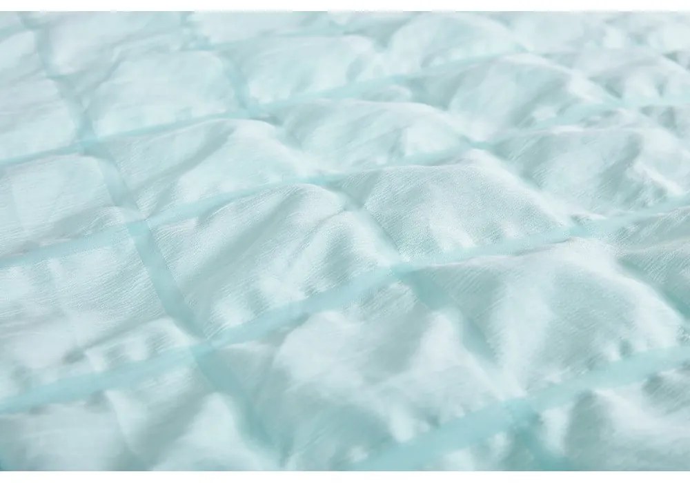 Biancheria da letto color menta in crêpe per letto singolo 140x200 cm Naomi – My House