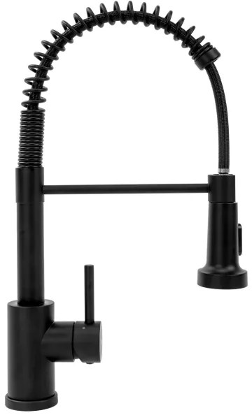 REA-B4820 - Miscelatore da cucina con doccetta estraibile COLIN 42,5 cm nero