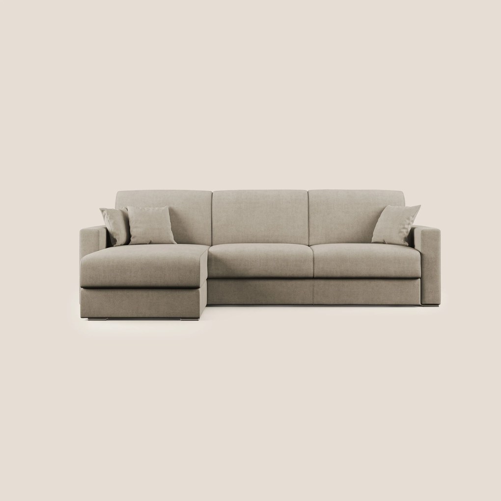 Best Divano letto angolare in tessuto impermeabile T02 beige