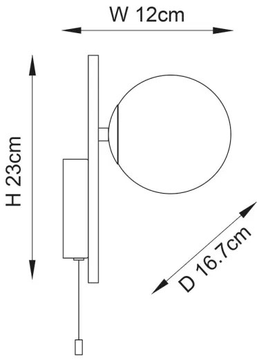 Endon 94081 - Applique da parete per bagno SPA 1xG9/3W/230V IP44 nero