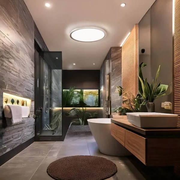 Solight WO826-LED Plafoniera da soffitto per bagno ACATE 24W/230V, 3000/4000/6000 K, Ø 29,3 cm, IP54