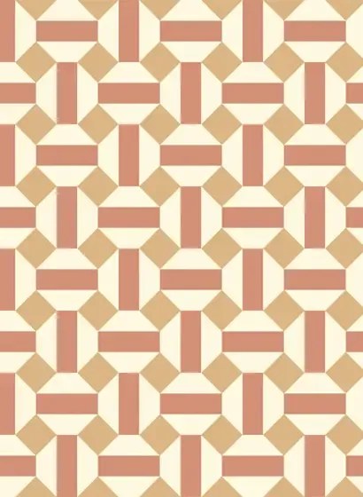 Tapete Alicatado von Cole & Son - Terracotta on Parchment