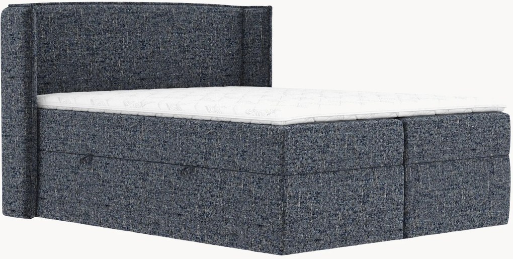 Letto boxspring fatto a mano con contenitore Skyline, H4