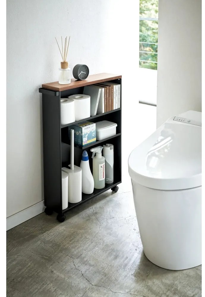 Mobile da bagno nero in metallo 47,5x81 cm Tower - YAMAZAKI