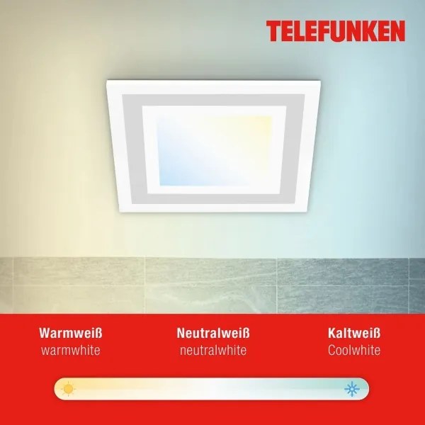 Telefunken 318706TF - Pannello LED dimmerabile LED/18W/230V 3000-6500K + telecomando