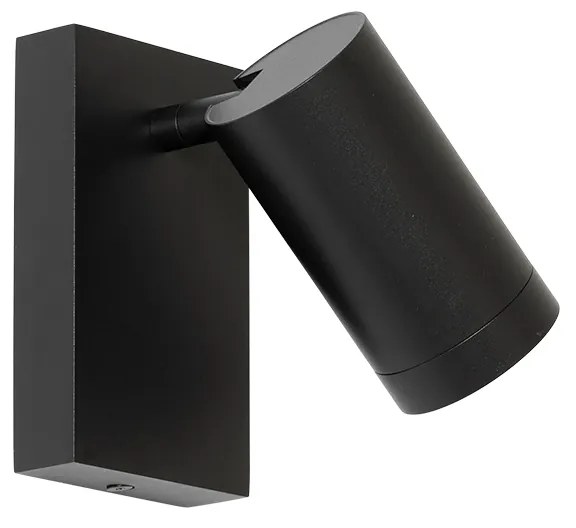 Lampada da parete smart nera regolabile con interruttore e Wifi GU10 50mm - Jeana Luxe