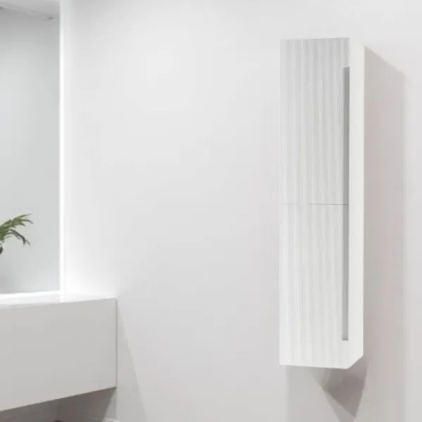 Colonna bagno reversibile h 160 cm Larice Bianco RIGHE