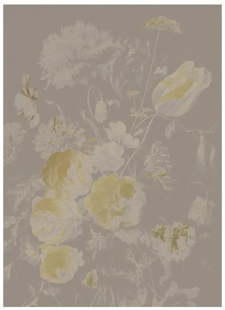 KEK Amsterdam Carta da parati panoramica Golden Age Flowers Gold 12 - M