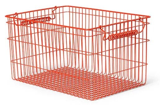 ferm LIVING - Cala Stackable Baskets Set of 2 Poppy Rosso ferm LIVING