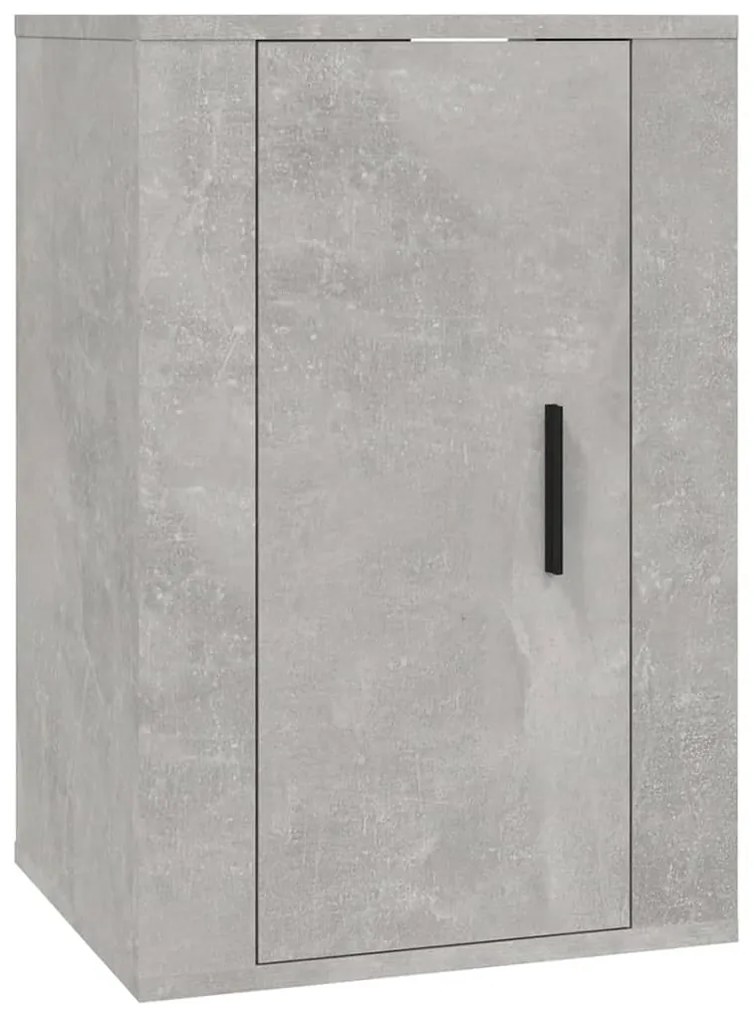 Set di Mobili Porta TV 2 pz Grigio Cemento in Legno Multistrato