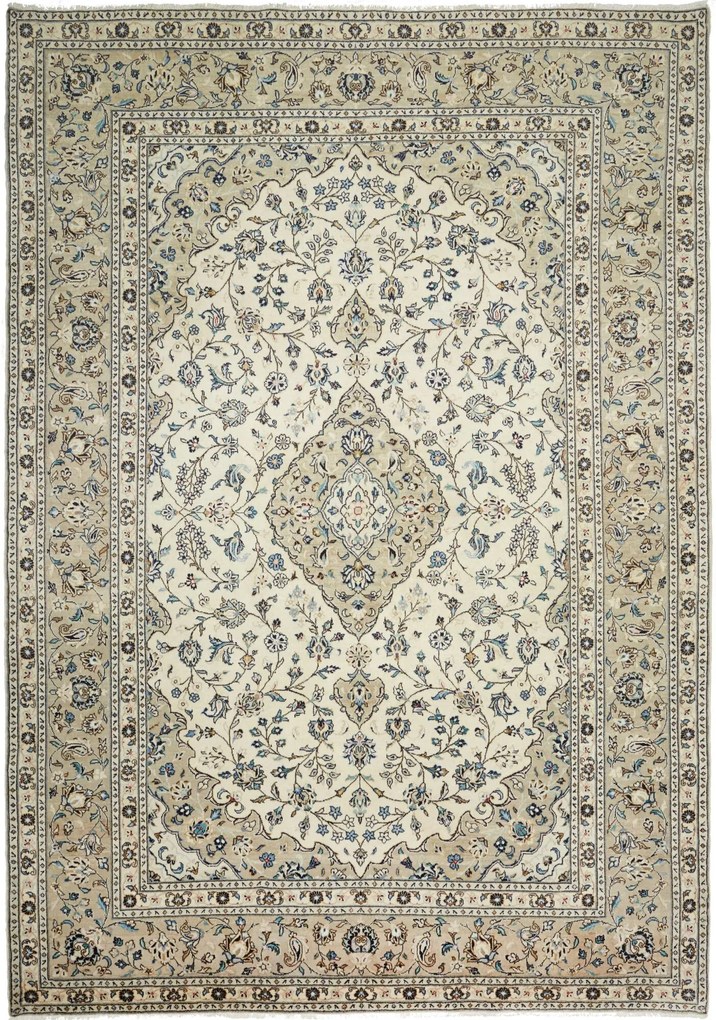 Kashan Tappeto persiano 340 x 240 Beige (Iran) Annodato A Mano