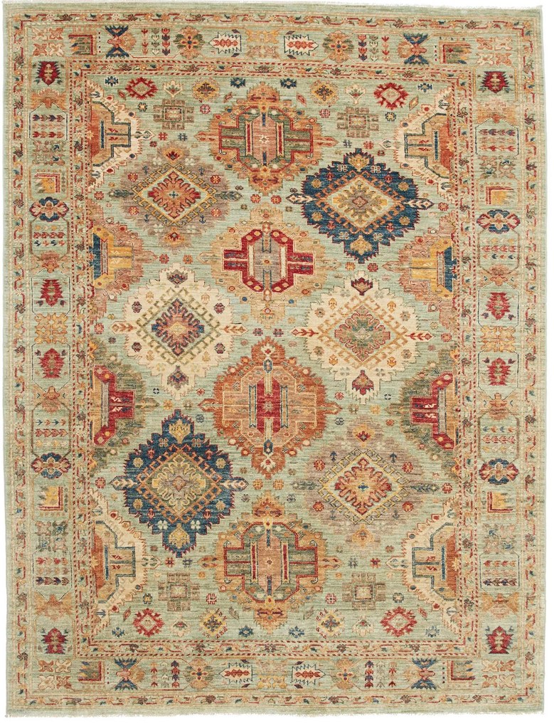 Samarkand Tappeto 220x170 Grigio (Pakistan) Annodato A Mano