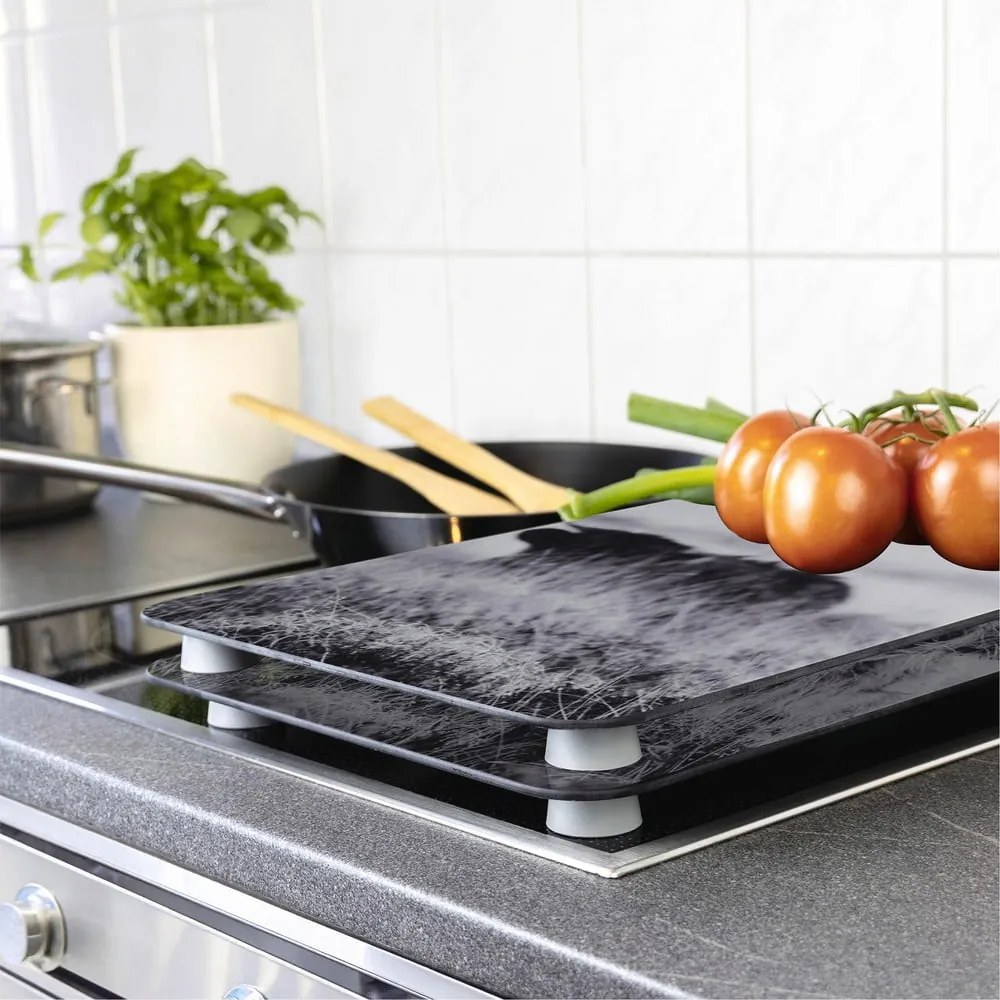 Set di copri fornelli in vetro temperato 2 pz 30x52 cm Universal Highland Cattle – Wenko