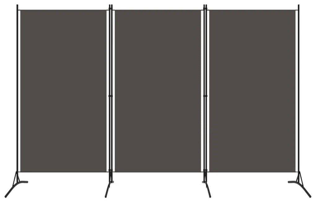 Paravento A 3 Pannelli Antracite 260x180 Cm /