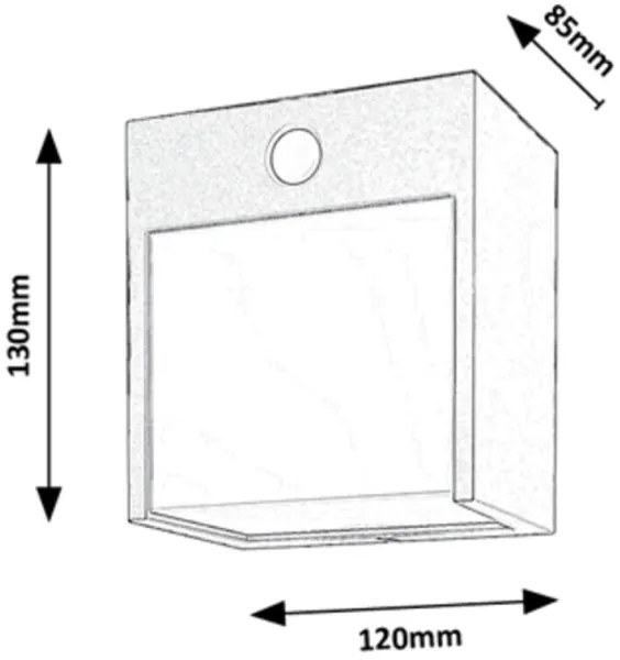 Rabalux 7479-LED Applique da esterno con sensore BALIMO LED/12W/230V IP44