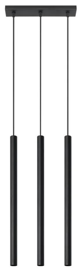 Sollux SL.0470 - Lampadario a sospensione con filo PASTELO 3 3xG9/8W/230V nero