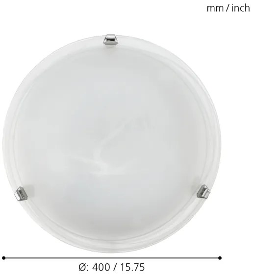 Eglo 7184 - Plafoniera SALOME 2xE27/25W/230V in vetro alabastrino