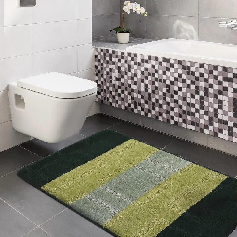 Set di tappetini da bagno verdi in due pezzi Larghezza: 50 cm | Lunghezza: 80 cm