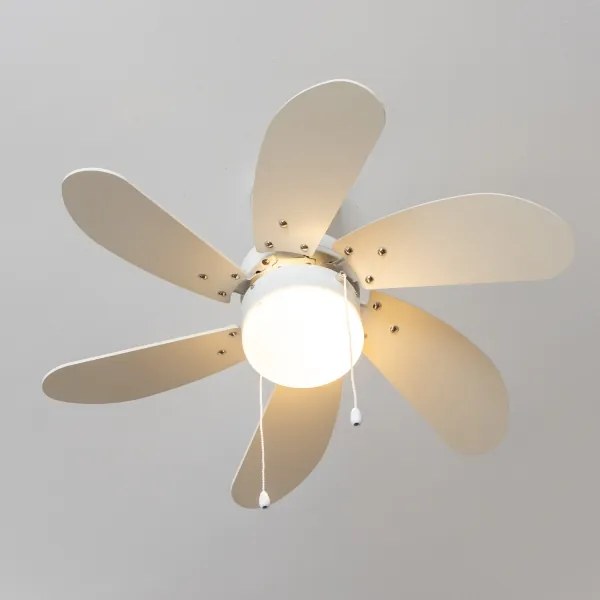 ZEVENTI - Ventilatore da soffitto FAMARA 1xE14/60W/230V bianco