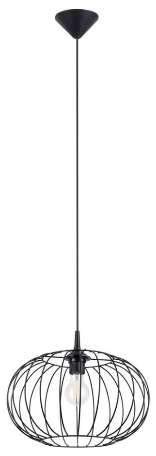 Sollux SL.1185 - Lampadario a sospensione con filo TSUNO 1xE27/15W/230V nero