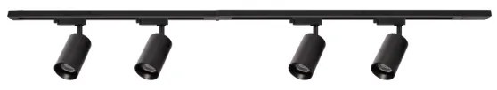 Faretto per sistema a binario PIPE 4xGU10/10W/230V nero