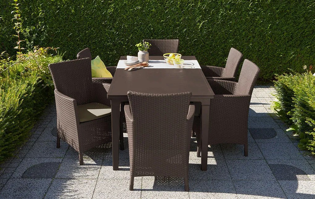 Poltrona da Giardino 62x60x89 cm in Resina Keter Iowa Dining Chari Cappuccino...