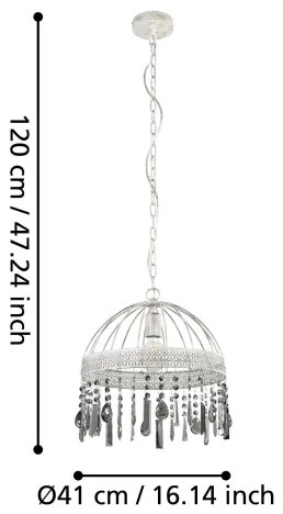 Eglo 43587 - Lampadario su corda STEELEVILLE 1xE27/40W/230V