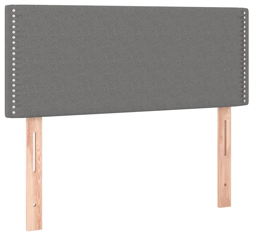 Testiera grigio scuro 80x5x78/88 cm in tessuto