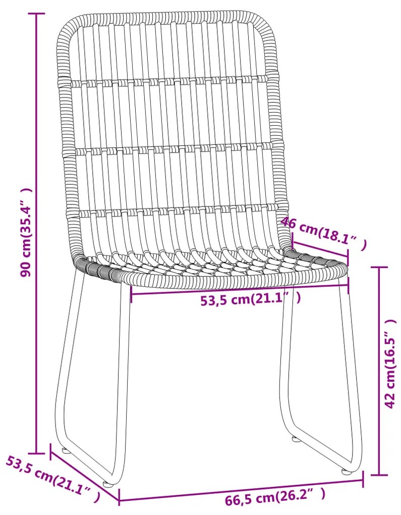 Set Mobili da Pranzo per Giardino 3 pz Rovere