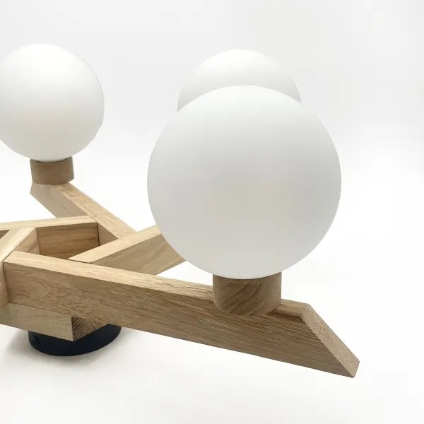 Plafoniera ANTONIO 5xG9/5W/230V rovere/bianco