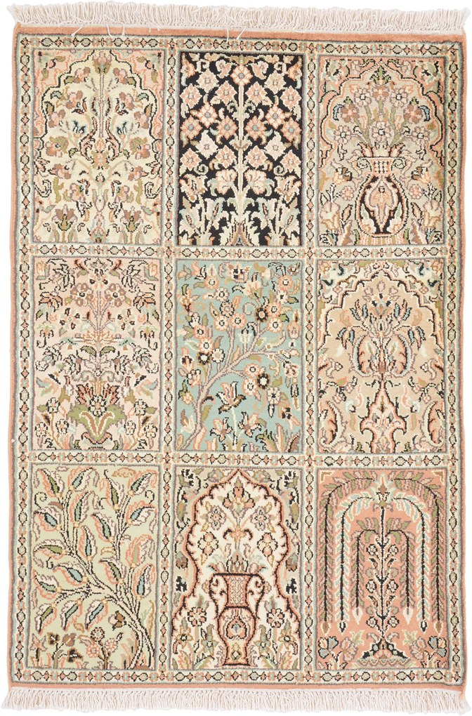 Cashmere Silk Tappeto 70 x 90 (Indian) Annodato A Mano