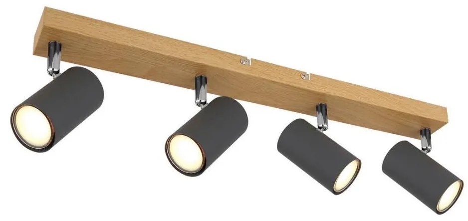 Globo 57911-4G - Faretto ROBBY 4xGU10/35W/230V grigio/marrone