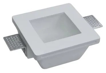 Portafaretto GU10 ed MR16 Quadrato in Gesso Pitturabile Ø120x120 mm