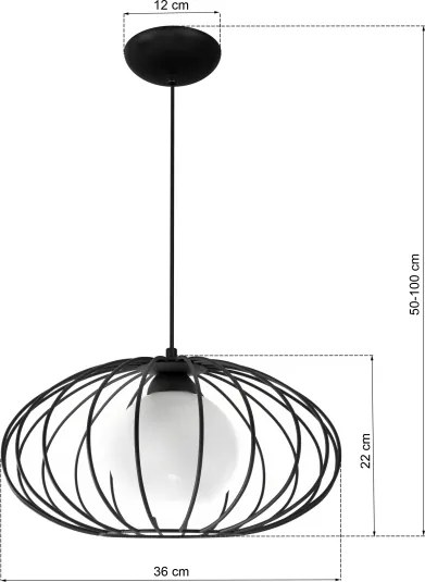 Lampadario a sospensione con filo KRONOS 1xE14/40W/230V