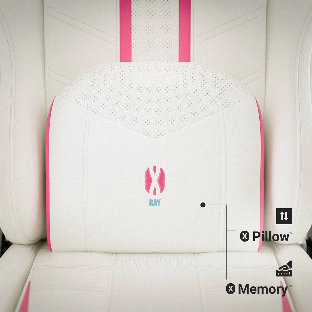 Sedia da gaming Diablo X-Ray 2.0 Small: Bianco e Rosa