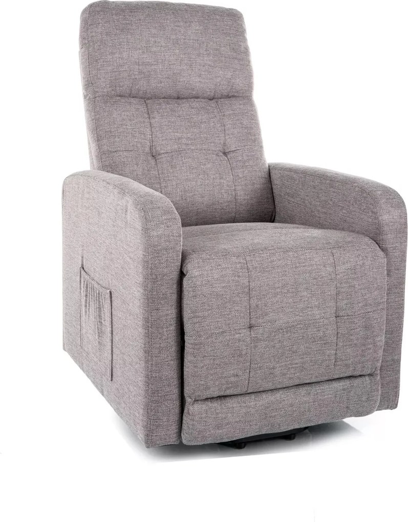 Poltrona reclinabile Otus II Brego grigio chiaro – 66x92–144x100 cm