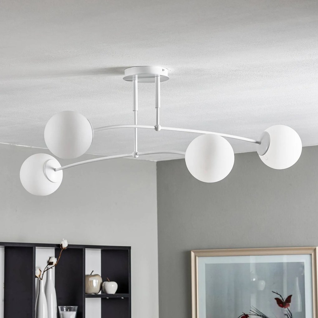 EMIBIG LIGHTING Plafoniere Pregos 4, 4 luci, bianco
