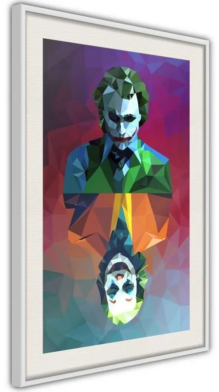 Poster  Two Faces of a Villain  Cornice Quadri Cornice d'oro con passe-partout, Larghezza x Altezza Home decor 30x45