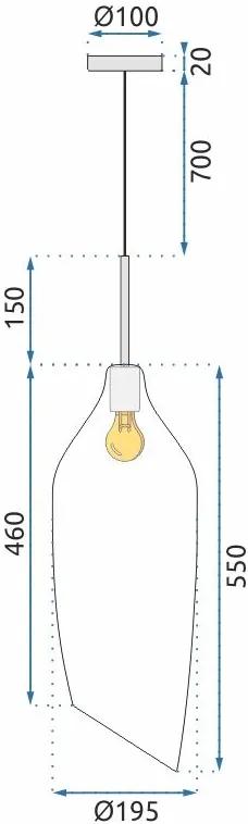 Lampada Da Soffitto Di Vetro APP892-1CP