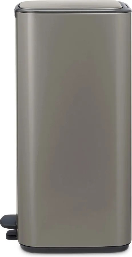 Cestino per la spazzatura grigio in acciaio con pedale 30 l Bo – Brabantia
