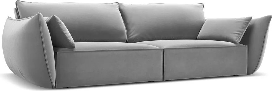Divano grigio chiaro con rivestimento in velluto 208 cm Vanda – Mazzini Sofas