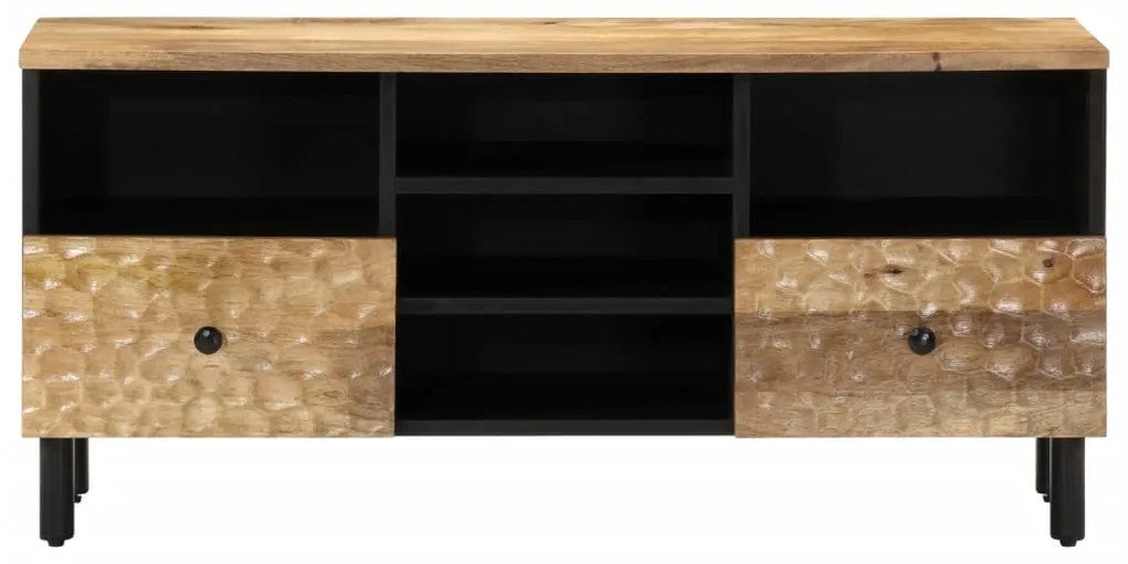 Mobile porta tv 100x33x46 cm in legno massello di mango