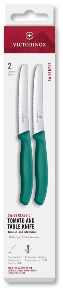 Victorinox - Set di coltelli da cucina per verdure SWISS CLASSIC 11 cm 2 pz turchese