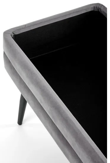 Panca con contenitore VELVA 37x78 cm grigio